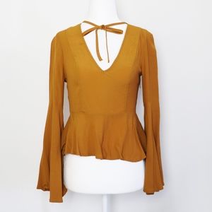 Mustard Long Sleeve Blouse